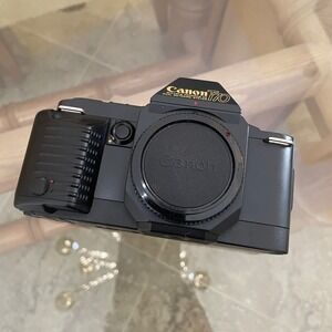 Canon T70 35mm SLR Film Camera Body Dual Metering System Black Made in Japan